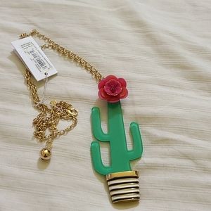 Kate apade Long chain catcus necklace